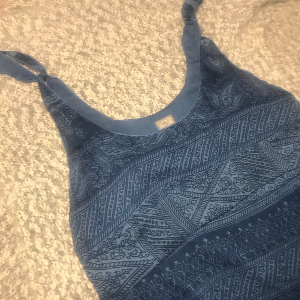 Blue Patterned Blouse